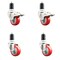 Service Caster 3 Inch 316SS Red Poly Swivel 1-5/8 Inch Expanding Stem Caster Lock Brake, 2PK SS316TTLEX20S314-PPUB-RED-2-S-2-158 - alternate 3